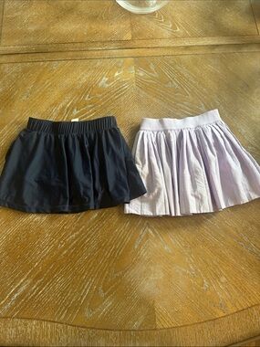 Two Girls' Tennis Skorts Bundle - Navy and Light Lavender